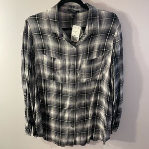 Plaid button down